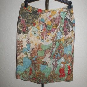 VTG DOROTHY SCHOELEN (Platinum) Wrap Skirt sz 6